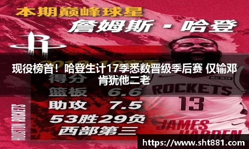 现役榜首！哈登生计17季悉数晋级季后赛 仅输邓肯犹他二老
